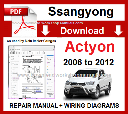 Ssangyong Actyon Workshop Service Repair Manual Download